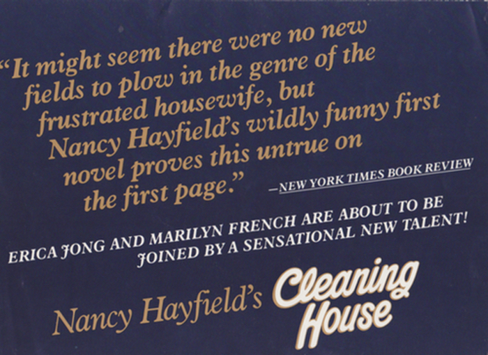 Another side of the publicity brochure sent out to the press and bookstores for Ace's paperback launch of Cleaning House.
