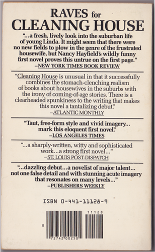 The back of the US softcover edition, with praise.